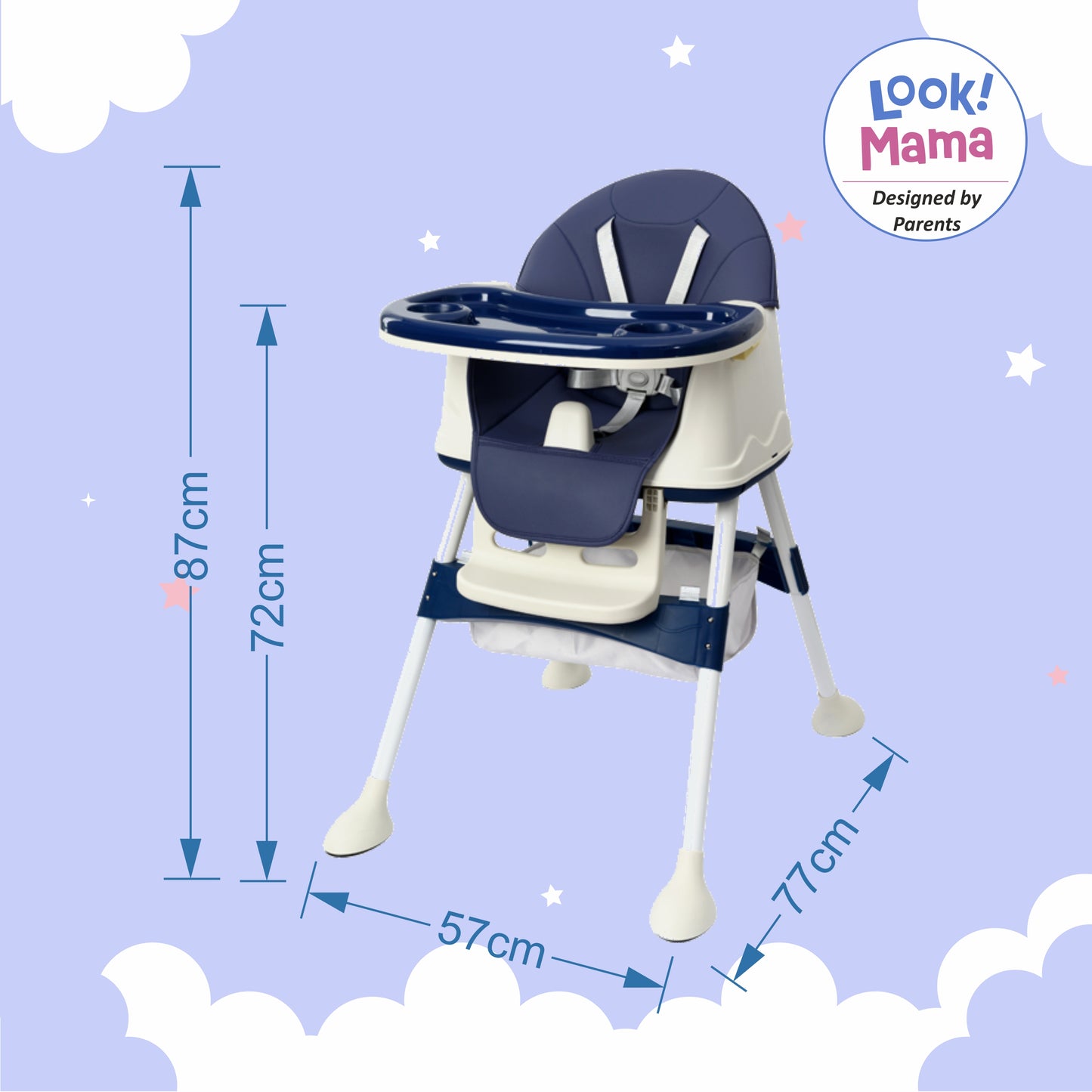 5 In 1 Adjustable Highchair With Feeding Table