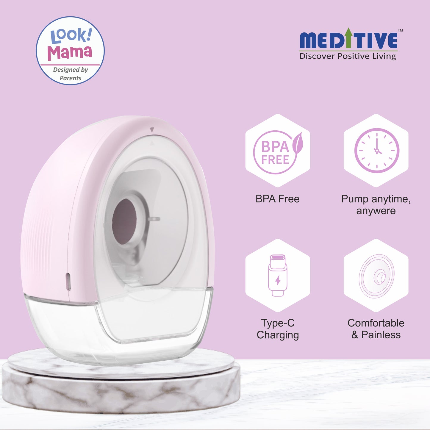 Wearable Electric Breast Pump | Hands-Free with 4 Modes | Multiple Flange Sizes | Type-C Charging | 150ml Milk Capacity