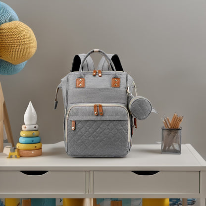 Baby Diaper Bag Backpack Grey - Main Image