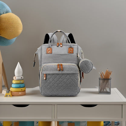 Baby Diaper Bag Backpack - Grey