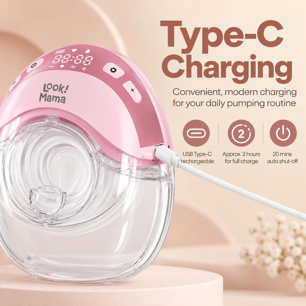 Premium Wearable Electric Breast Pump, Slim Hands-Free & Cordless Breast Milk Pump with 3 Modes & 12 Suction Levels, 6 Flange Sizes (15-27 mm), Quiet Rechargeable