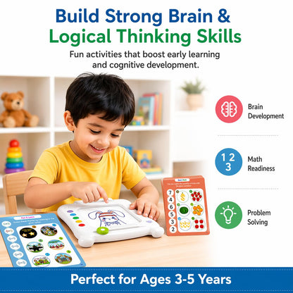 Thinking Logic Pad for Kids with 108 Cards and 216 Q&A. Reduce Kids Screen time, Encourages Self Learning and Cognitive Thinking