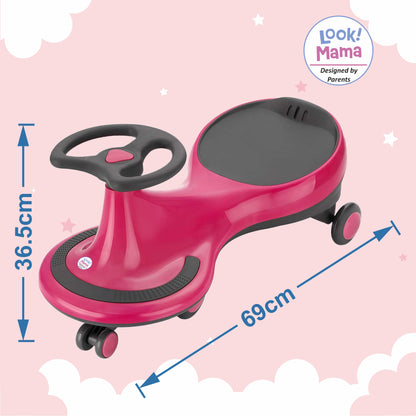 Kids Swing cum  Magic Car Ride-On Toy - Pink