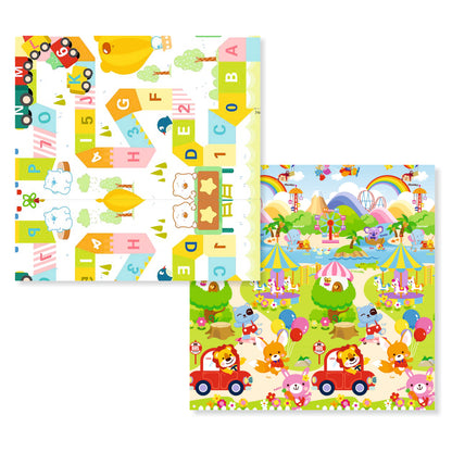 Large Foldable Reversible Baby Foam Play Mat - Multicolor