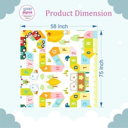 Large Foldable Reversible Baby Foam Play Mat - Multicolor