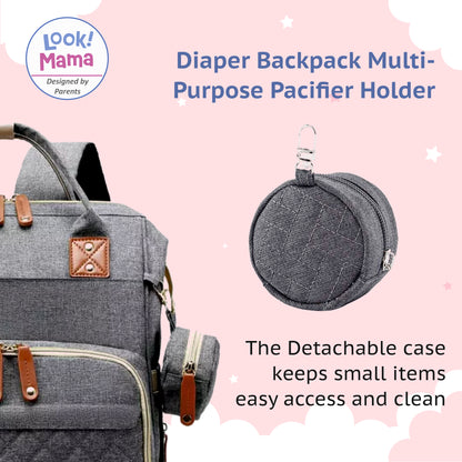 Baby Diaper Bag Backpack - Grey