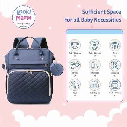 Baby Diaper Bag Backpack - Blue