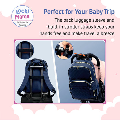 Baby Diaper Bag Backpack Blue - Main Image