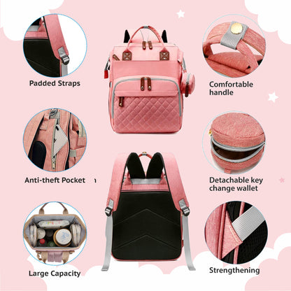 Baby Diaper Bag Backpack - Pink