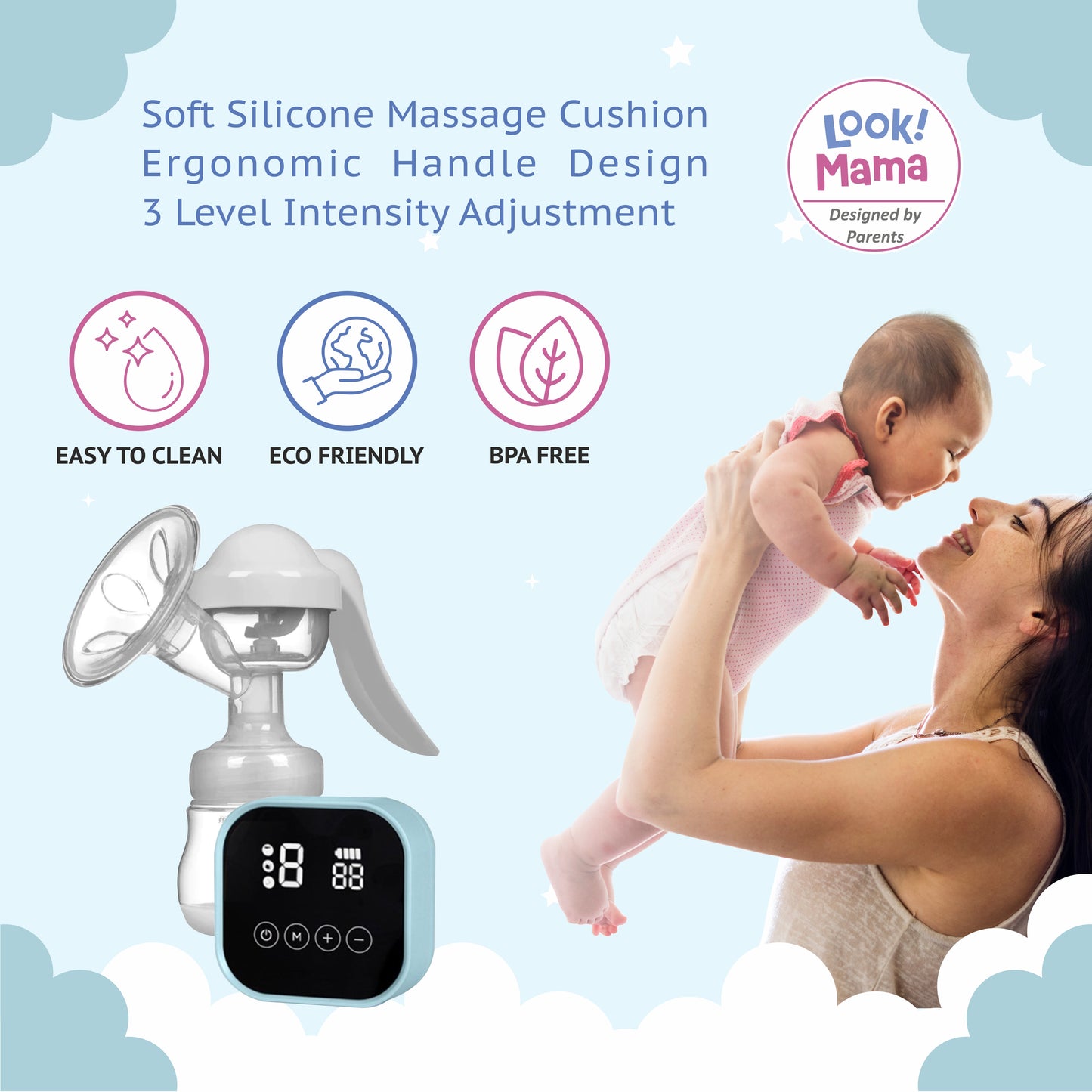 Rechargeable Electric Breast Pump for Mothers