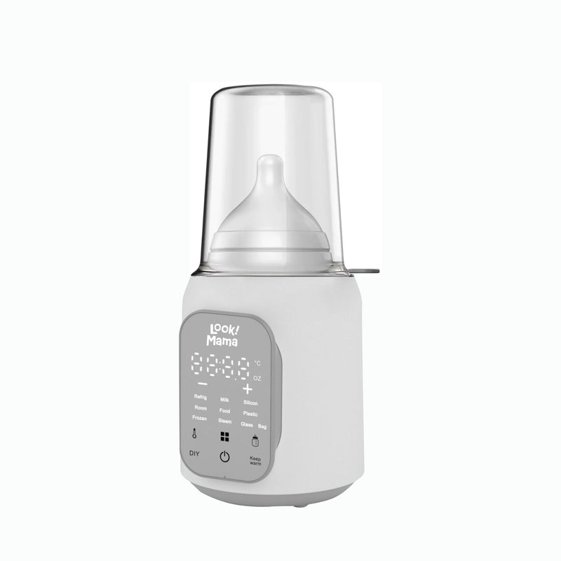 LOOK MAMA Baby Bottle Warmer for Babies Milk, Bottle Steriliser, 3-7 Mins Fast Warming, 24H Keep Warm and Food Heating. Adjustable Temperature and Time Control