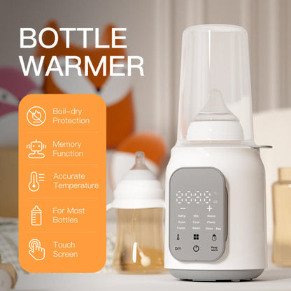 LOOK MAMA Baby Bottle Warmer for Babies Milk, Bottle Steriliser, 3-7 Mins Fast Warming, 24H Keep Warm and Food Heating. Adjustable Temperature and Time Control
